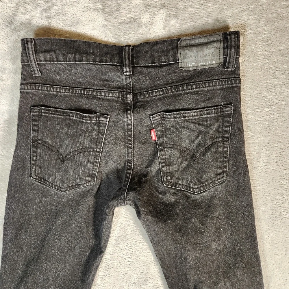 Levi's 511 Jeans Women's 16 Reg 28X29 (Tag 28X28) Black Ankle Stretch Slim Denim